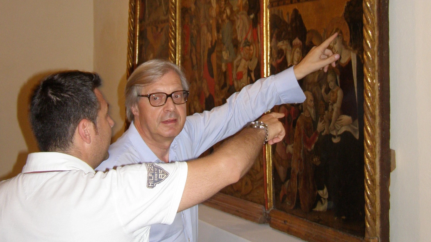 Vittorio Sgarbi con il sindaco Delpriori