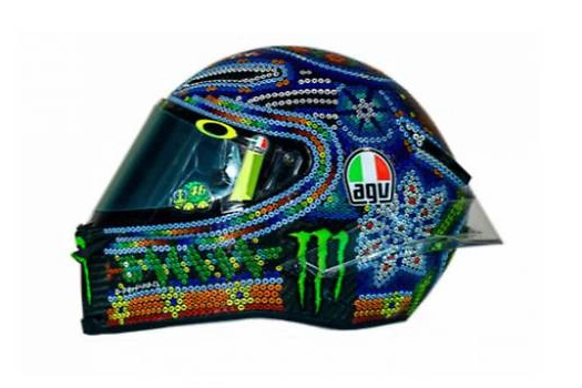 Il nuovo casco di Valentino Rossi, in stile messicano 