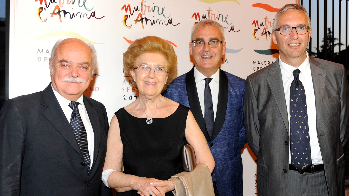 La presidente Rai Anna Maria Tarantola con Pettinari, Carancini e Ceriscioli