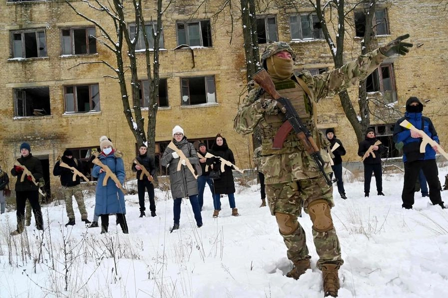 Militari ucraini a Kiev