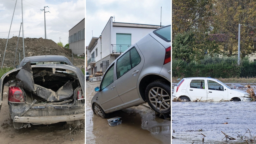 Alluvione: tanti le auto e le moto distrutte dalla furia dell'acqua