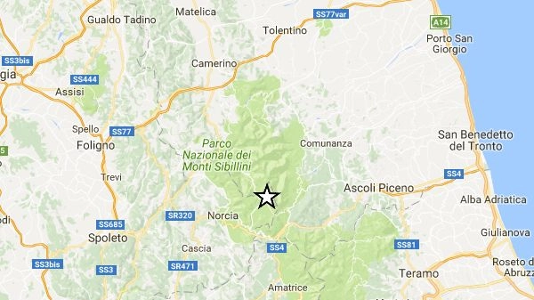 Terremoto, scossa di magnitudo 3.6 ad Arquata del Tronto