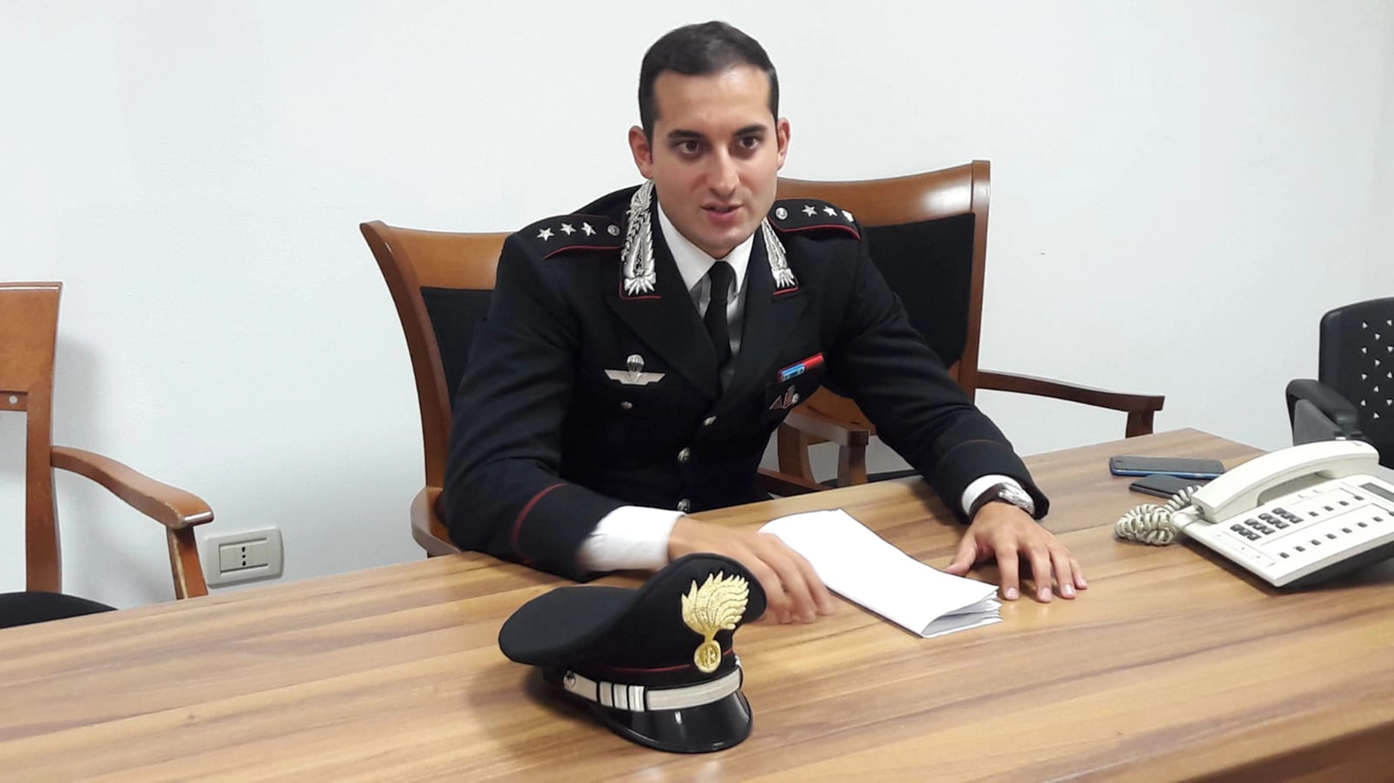 Il capitano dei Carabinieri della compagnia di Urbino Renato Puglisi