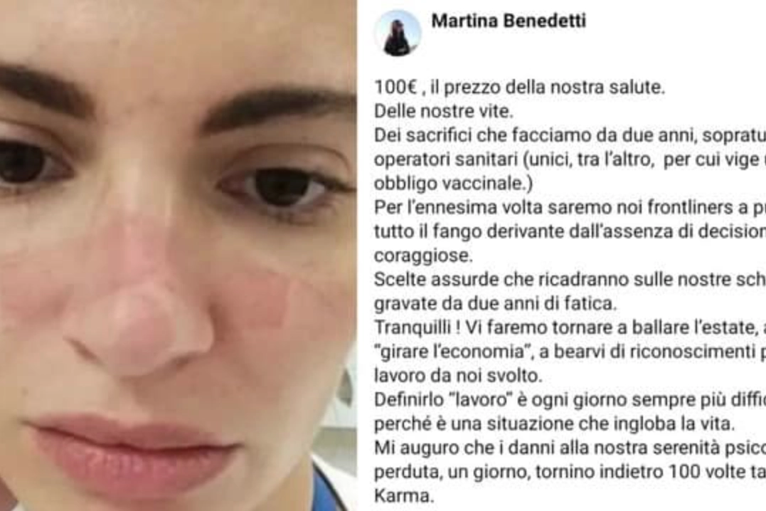 Martina Benedetti sul suo profilo Facebook