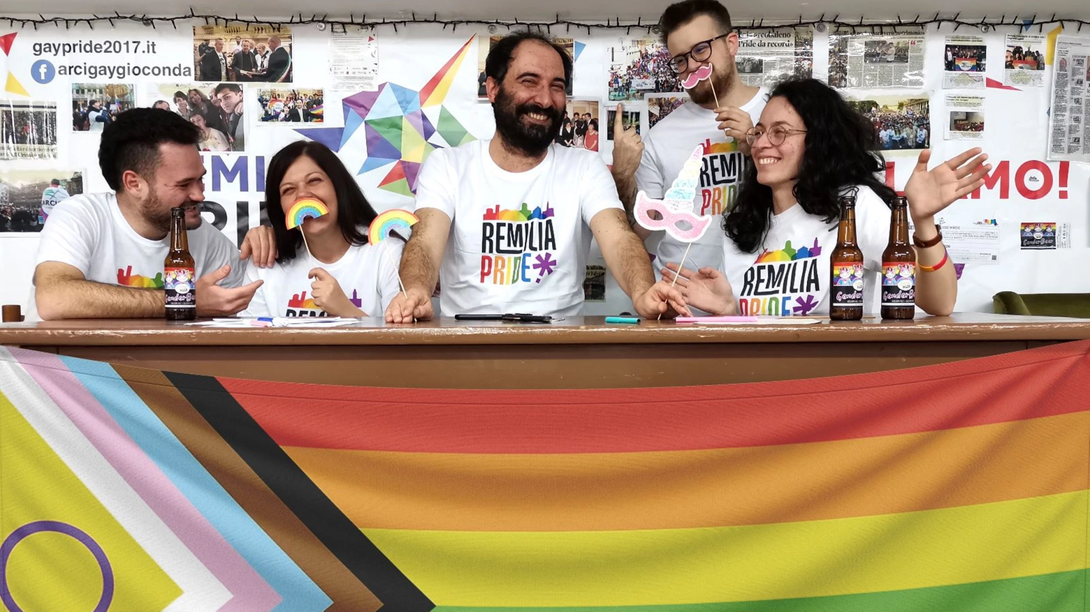 gli organizzatori del Pride 2023 di Arcigay Gioconda Reggio