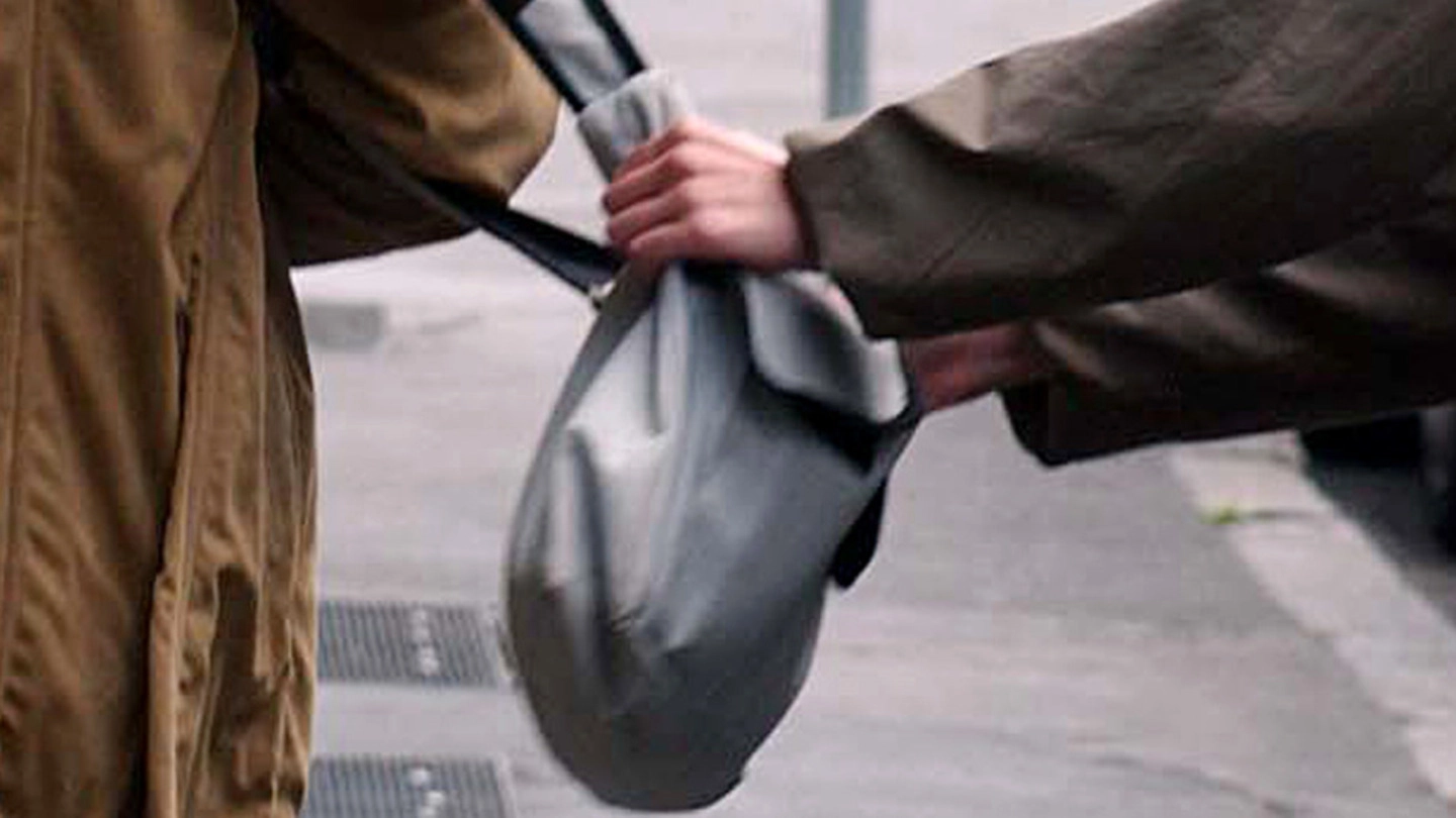 Una foto generica di un uomo che strappa una borsetta 