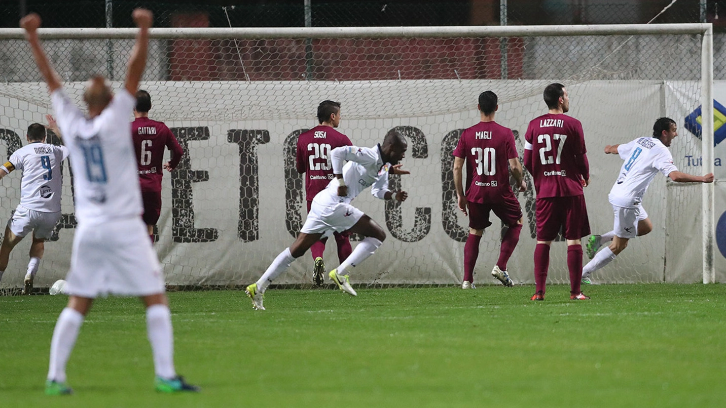 Il gol della vittoria del Gubbio (FotoPrint)