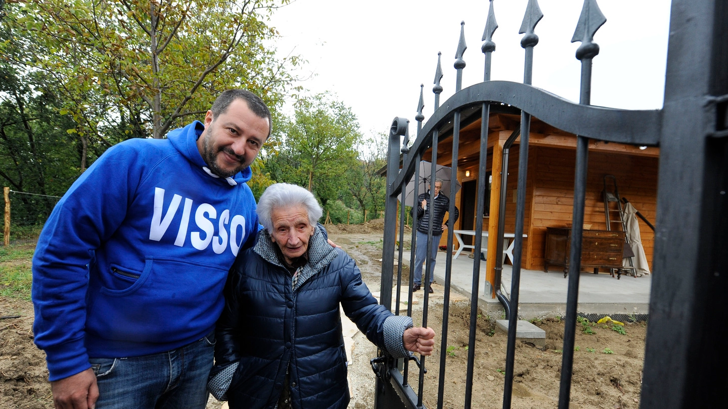 Peppina con Matteo Salvini 