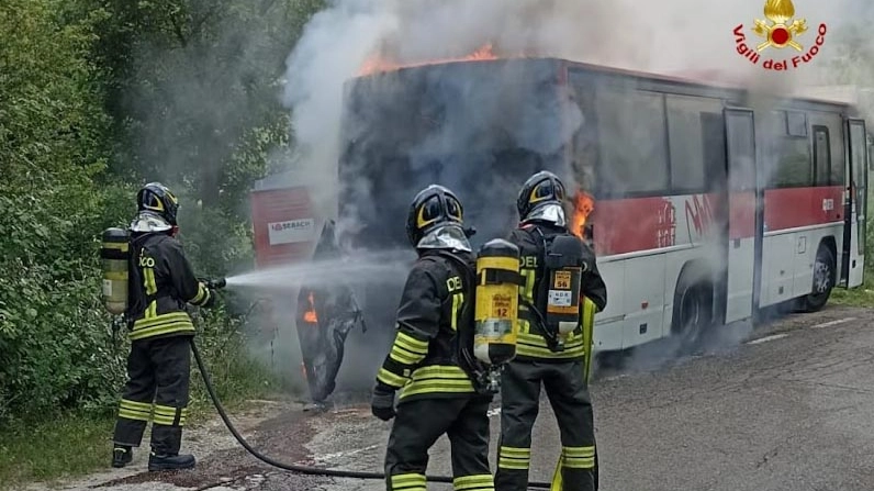 L'incendio del bus di linea
