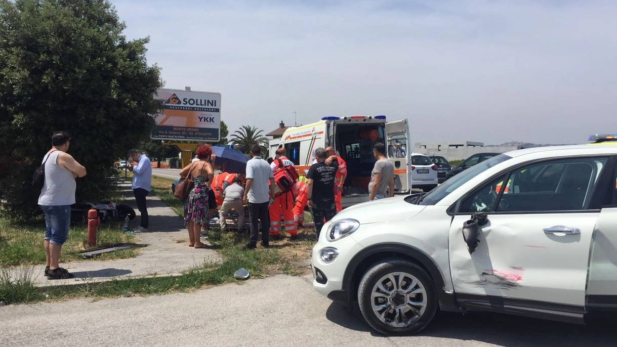 L’incidente a Sant’Elpidio a Mare (Foto Zeppilli)