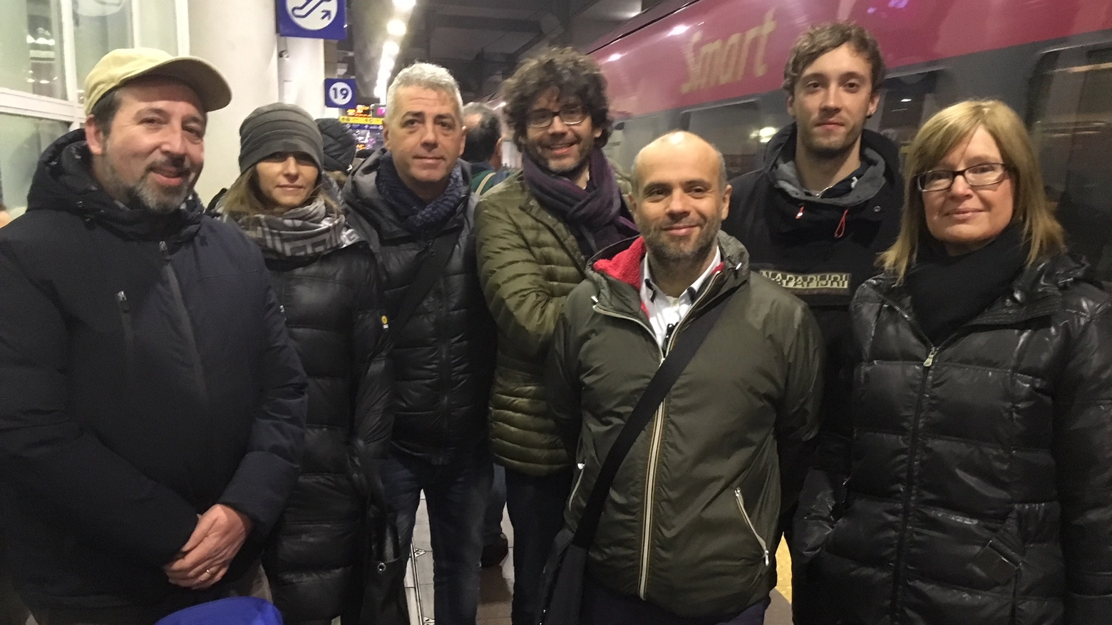 La delegazione della sinistra polesana verso Roma