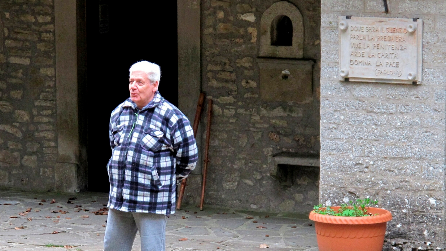 Giambattista Ferro, 70enne bergamasco, da cinque anni eremita a Sant’Alberico