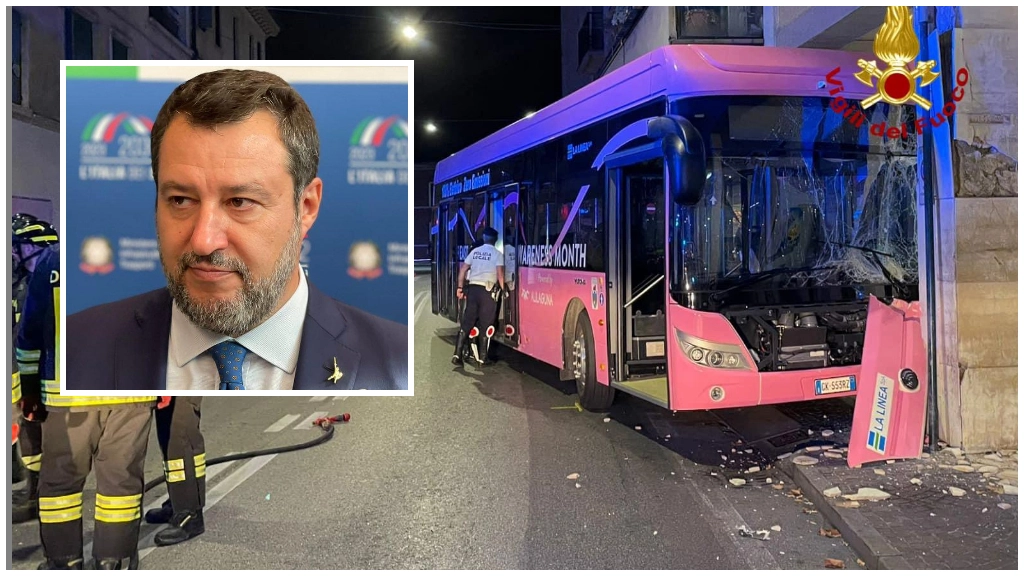 Matteo Salvini ha commentato l'incidente dell'autobus uscito di strada a Mestre