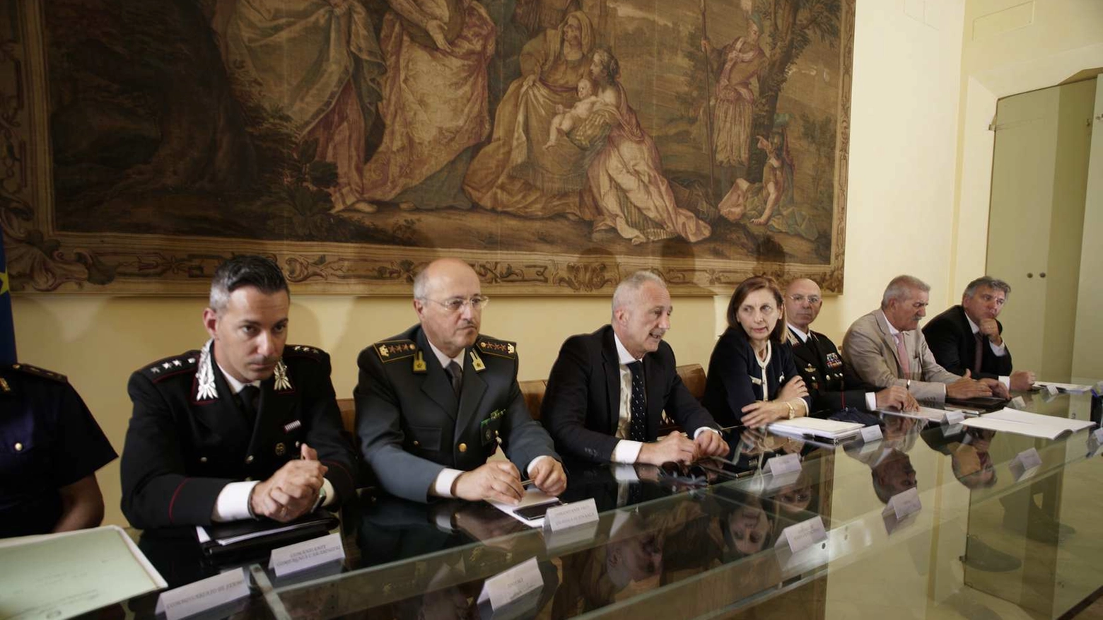 Il Comitato provinciale per l’ordine e la sicurezza pubblica (foto Zeppilli)