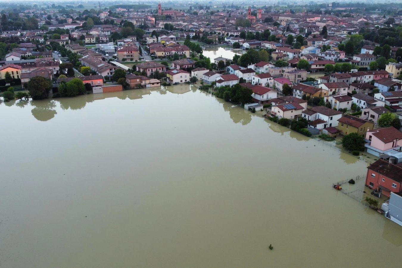 Alluvione in Emilia Romagna: come si presentava Bagnacavallo la mattina del 4 maggio 2023 (Corelli)
