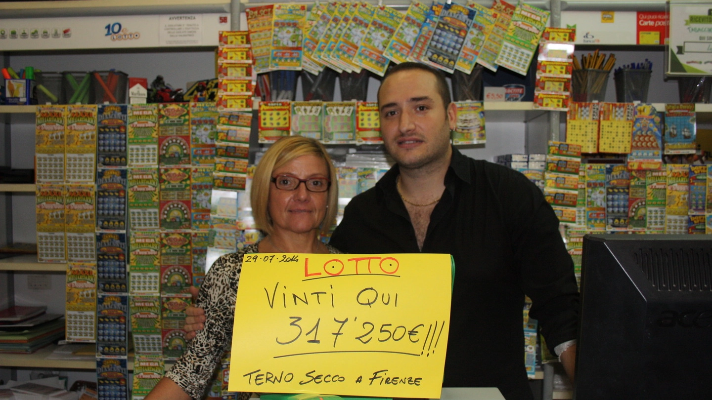 Ancona: Franca e Diego Emilia, titolari della ricevitoria della vincita al Lotto