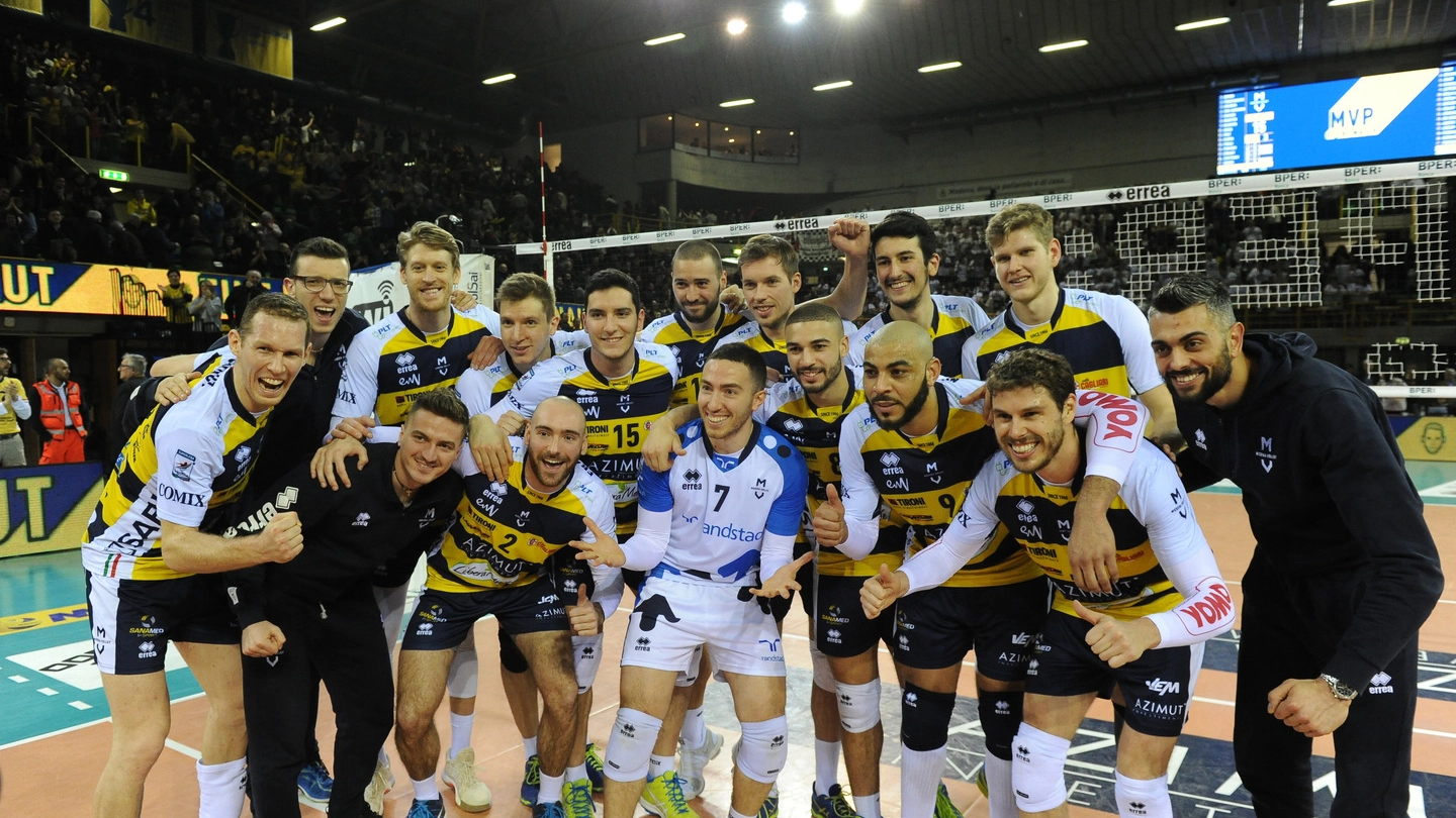 Azimut Modena ha battuto Perugia 3-2 (foto Fiocchi)