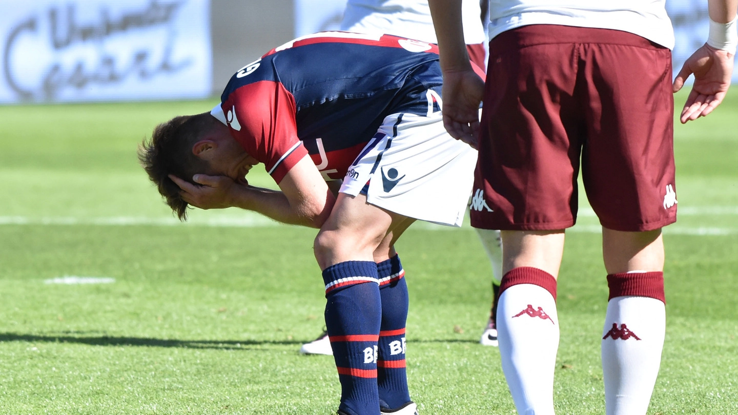 La disperazione di Giaccherini dopo il gol del Torino (Schicchi)