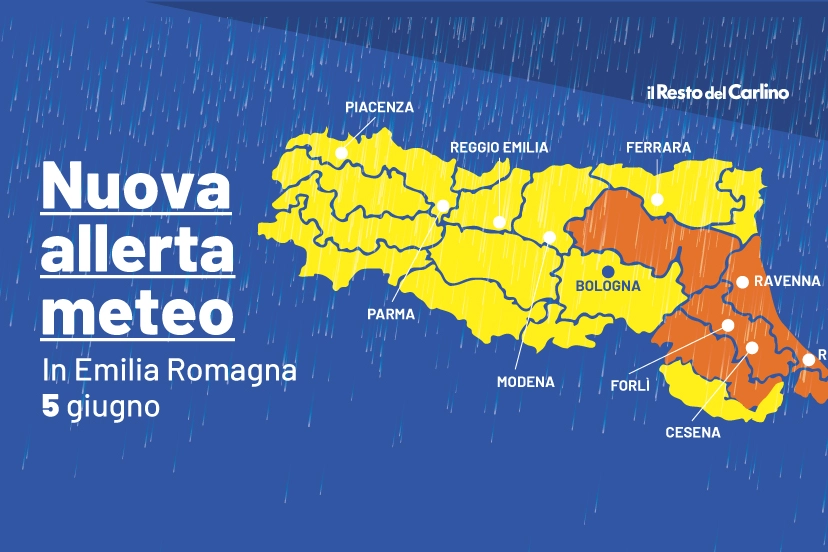 Allerta meteo gialla e arancione in Emilia Romagna per il 5 giugno