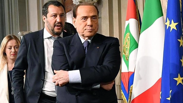 Giorgia Meloni, Matteo Salvini e Silvio Berlusconi 