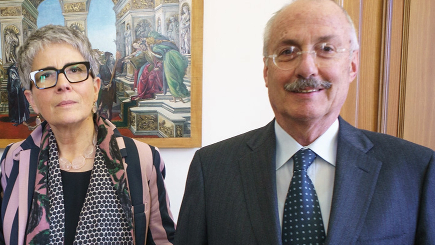Alessandra Vitali Rosati con il presidente Amedeo Grilli