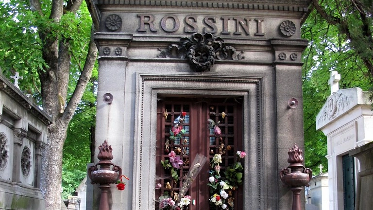 Il monumento funebre di Rossini a Parigi
