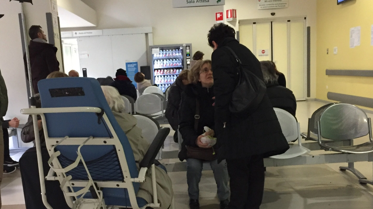 La sala d’attesa del pronto soccorso del policlinico Sant’Orsola