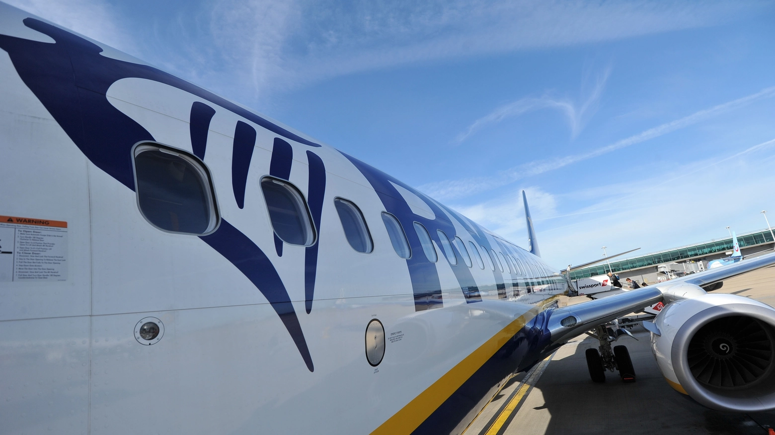Un aereo della Ryanair: presto la compagnia tornerà a Rimini (foto Newpress)