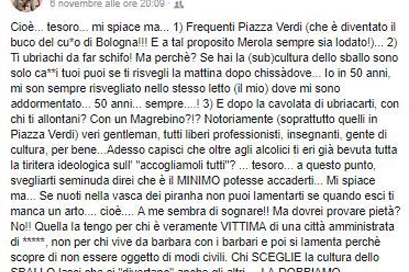 Lo screenshot del post di don Lorenzo Guidotti (Ansa)
