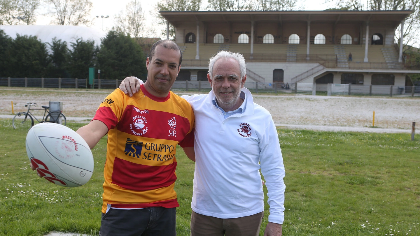Con la maglia giallorossa Marco Serafini, presidente de ‘I Passatelli’ (Zani)