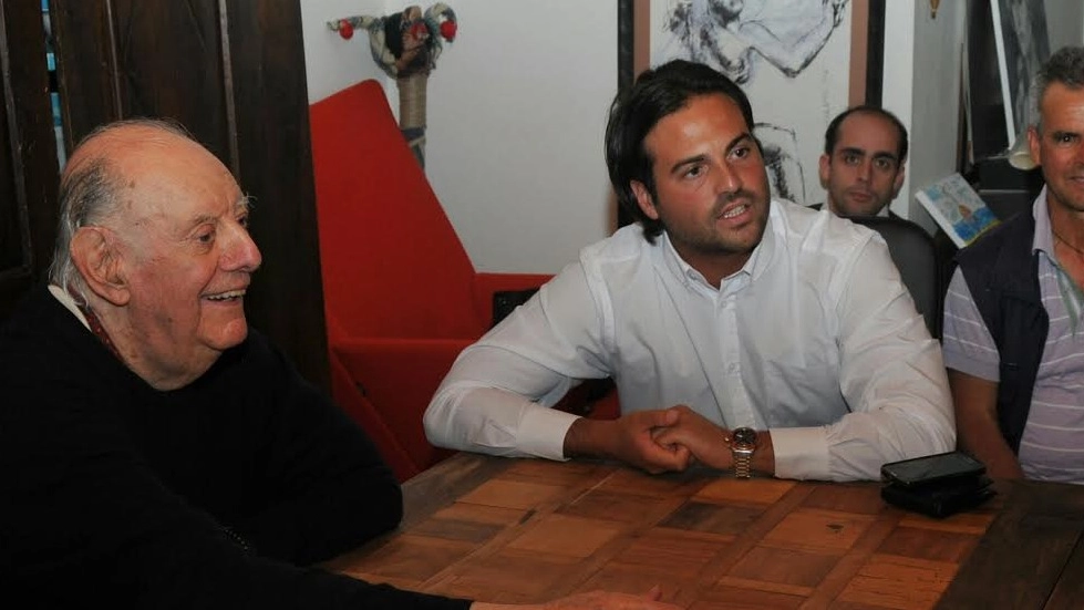 Dario Fo e Alberto Papperini, candidato sindaco del Movimento 5 Stelle