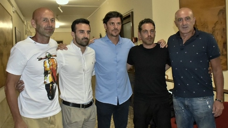 Lo staff tecnico della Vis 2019-20: da sinistra Vergori, Vito, Pavan, Peroni e Paradisi