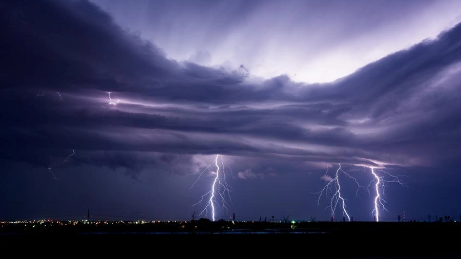 Una tempesta di fulmini in Texas