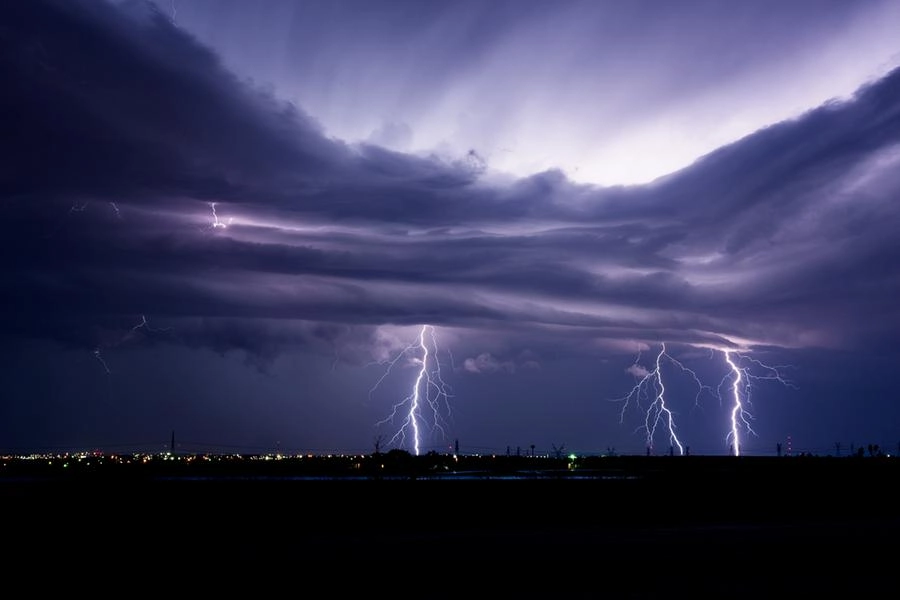 Una tempesta di fulmini in Texas