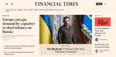 Volodymyr Zelensky ''persona dell'anno'' per il Financial Times
