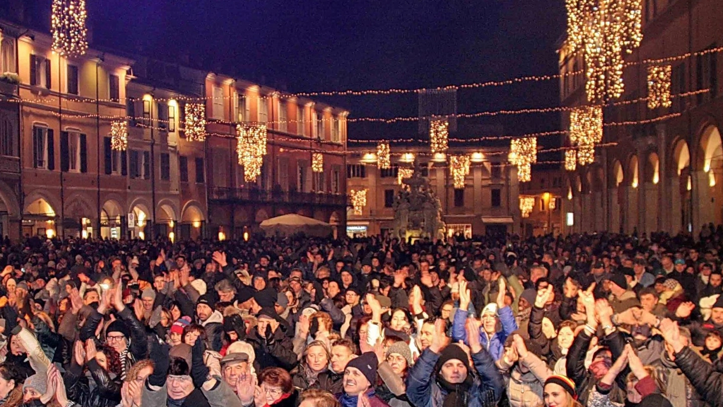 Piazza del Popolo per la festa di Capodanno dell’anno scorso