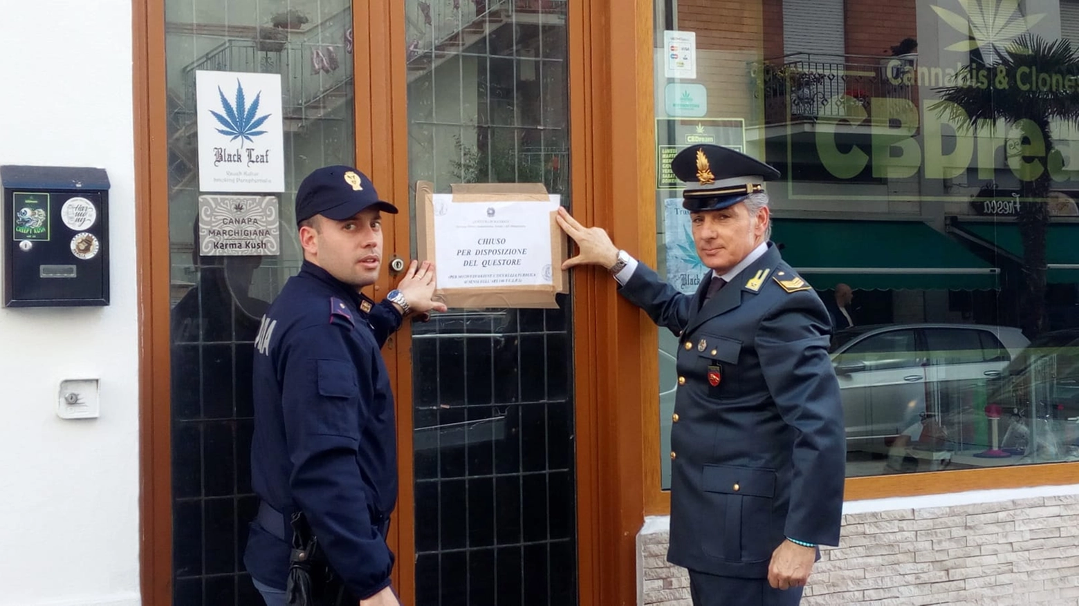 Civitanova, il cannabis shop chiuso dal questore di Macerata
