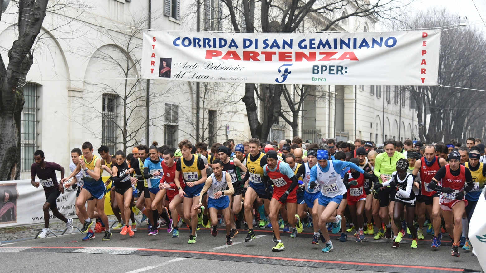 La partenza della Corrida di San Geminiano 2018