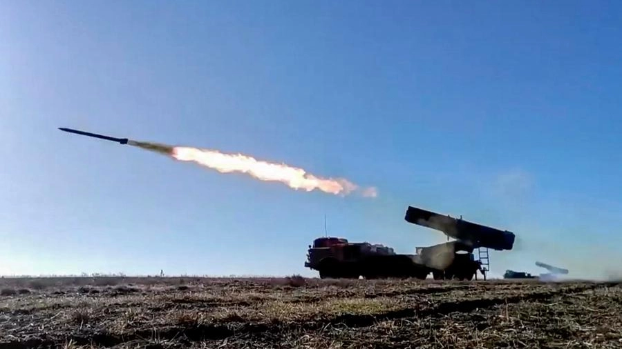 Batteria lanciamissili russa in Crimea