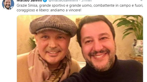 Il post di Salvini con Mihajlovic
