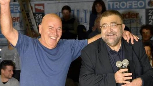 Il presidente degli Angels, Maurizio Fabbri (a destra), insieme al dirigente Palmiro Fornari