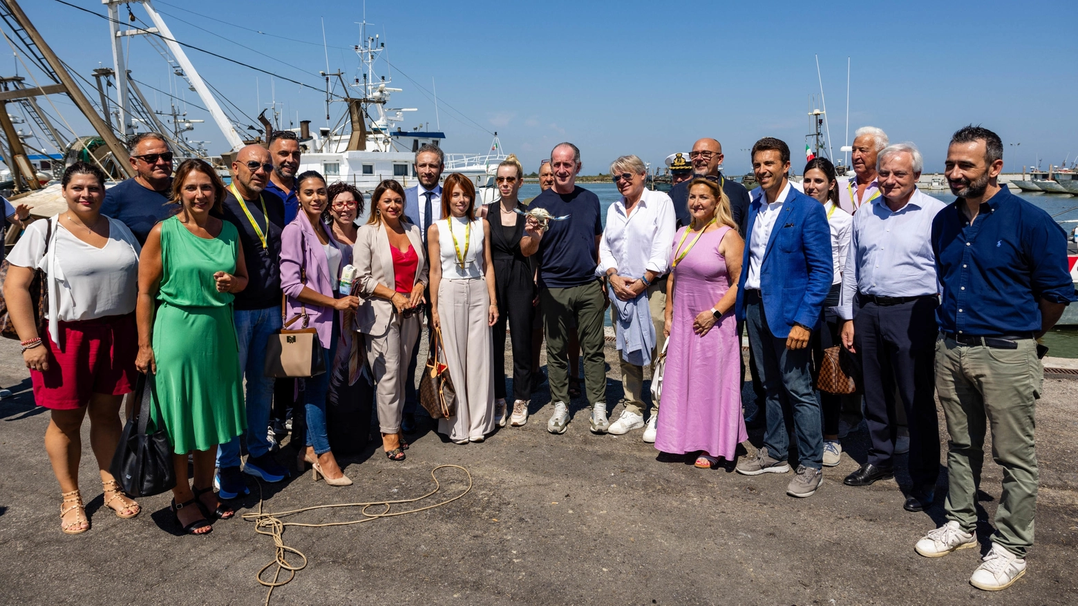 Emergenza granchio blu, il governatore Luca Zaia in visita a Porto Piro