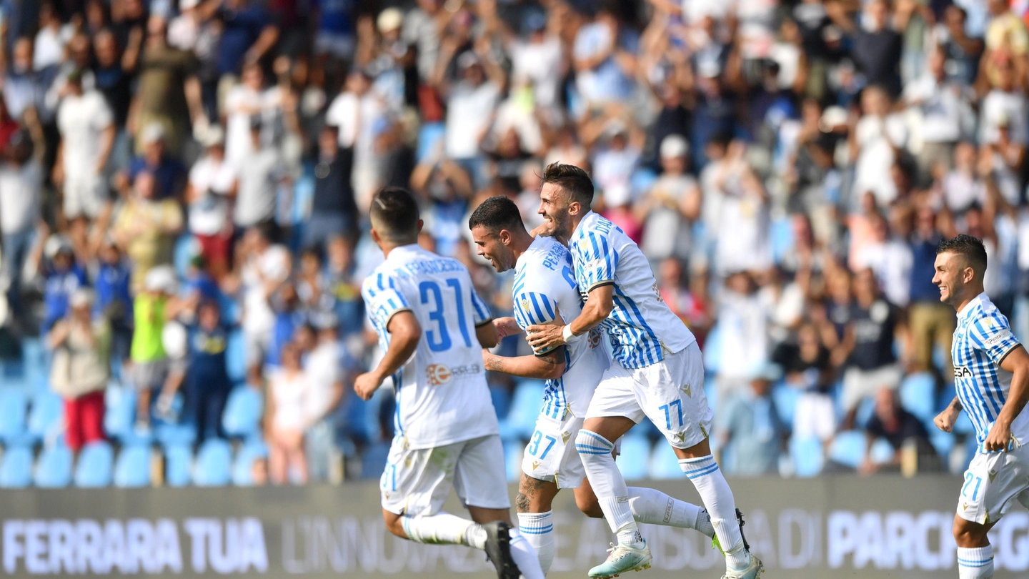Spal Lazio 2-1, esultanza biancazzurra (LaPresse)