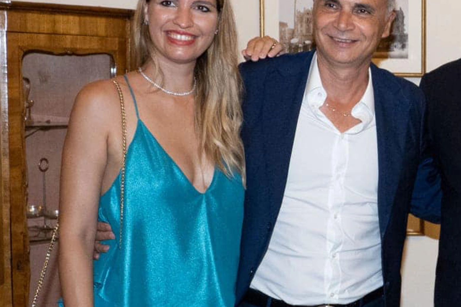 Andrea Corsini con la moglie
