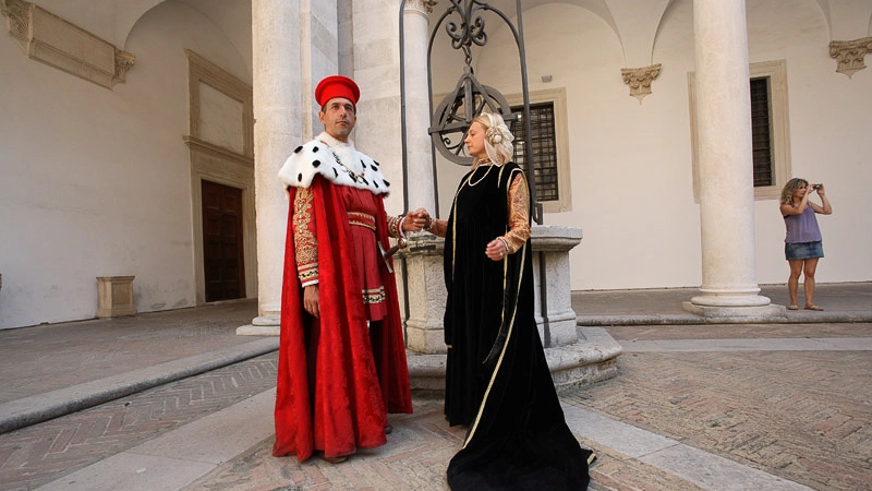 Il Duca Federico da Montefeltro e Battista Sforza (foto Paolo Mini)