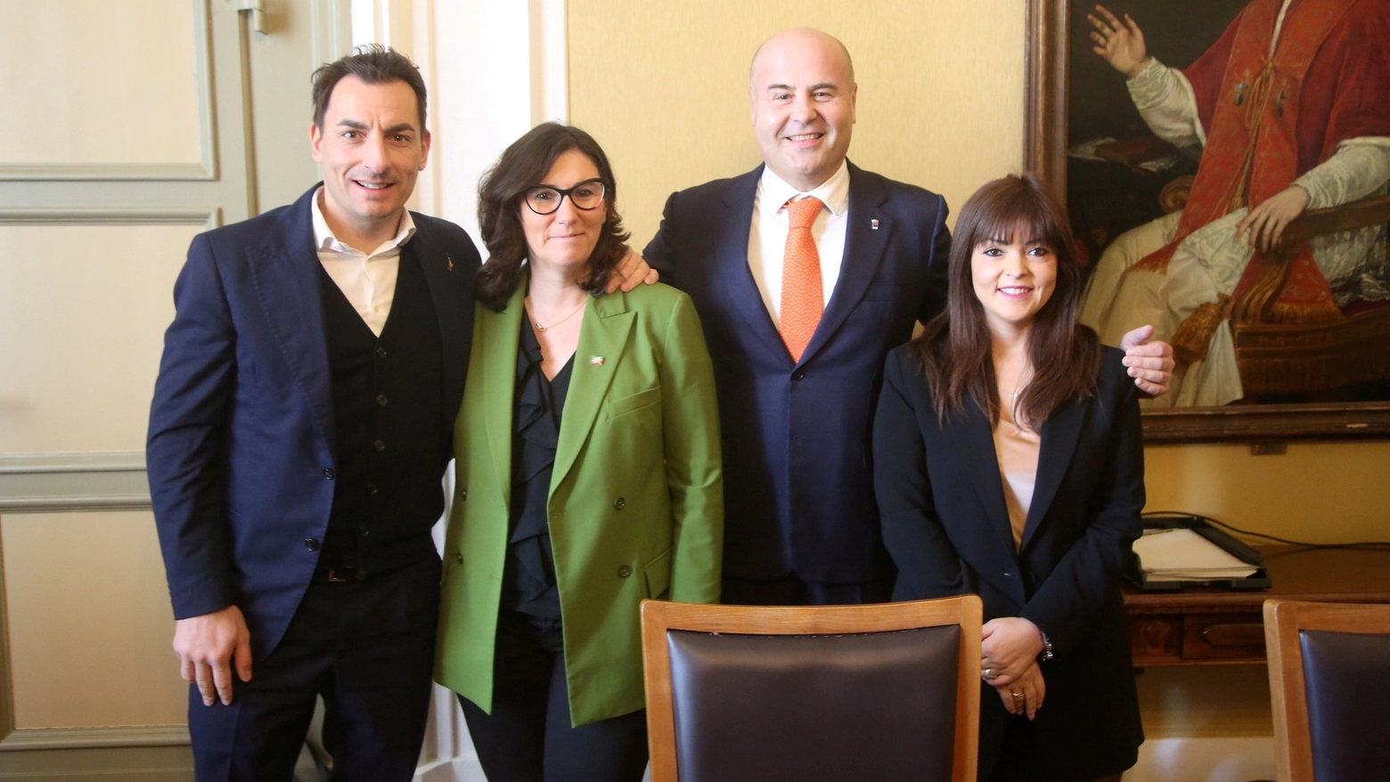 Presentazione del candidato per il centrodestra Marco Casali: nella foto con Jacopo Morrone, Rosaria Tassinari e Alice Buonguerrieri