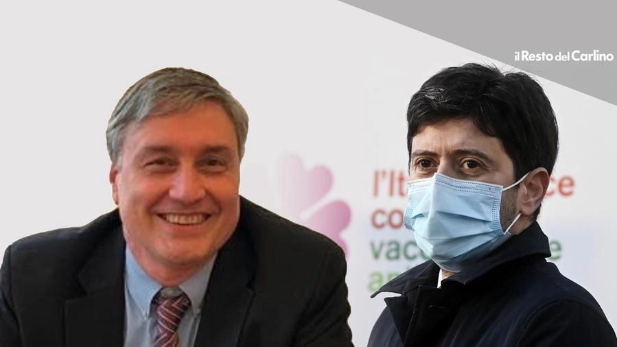 Il virologo Guido Silvestri e il ministro Roberto Speranza