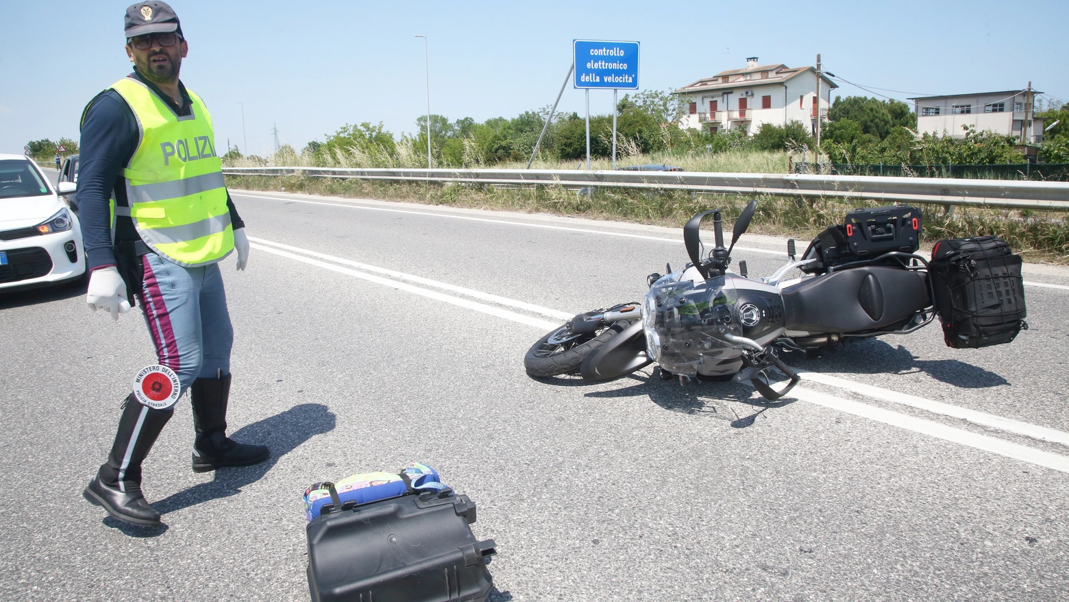 Incidente a Cesenatico: muore motociclista (foto Ravaglia)