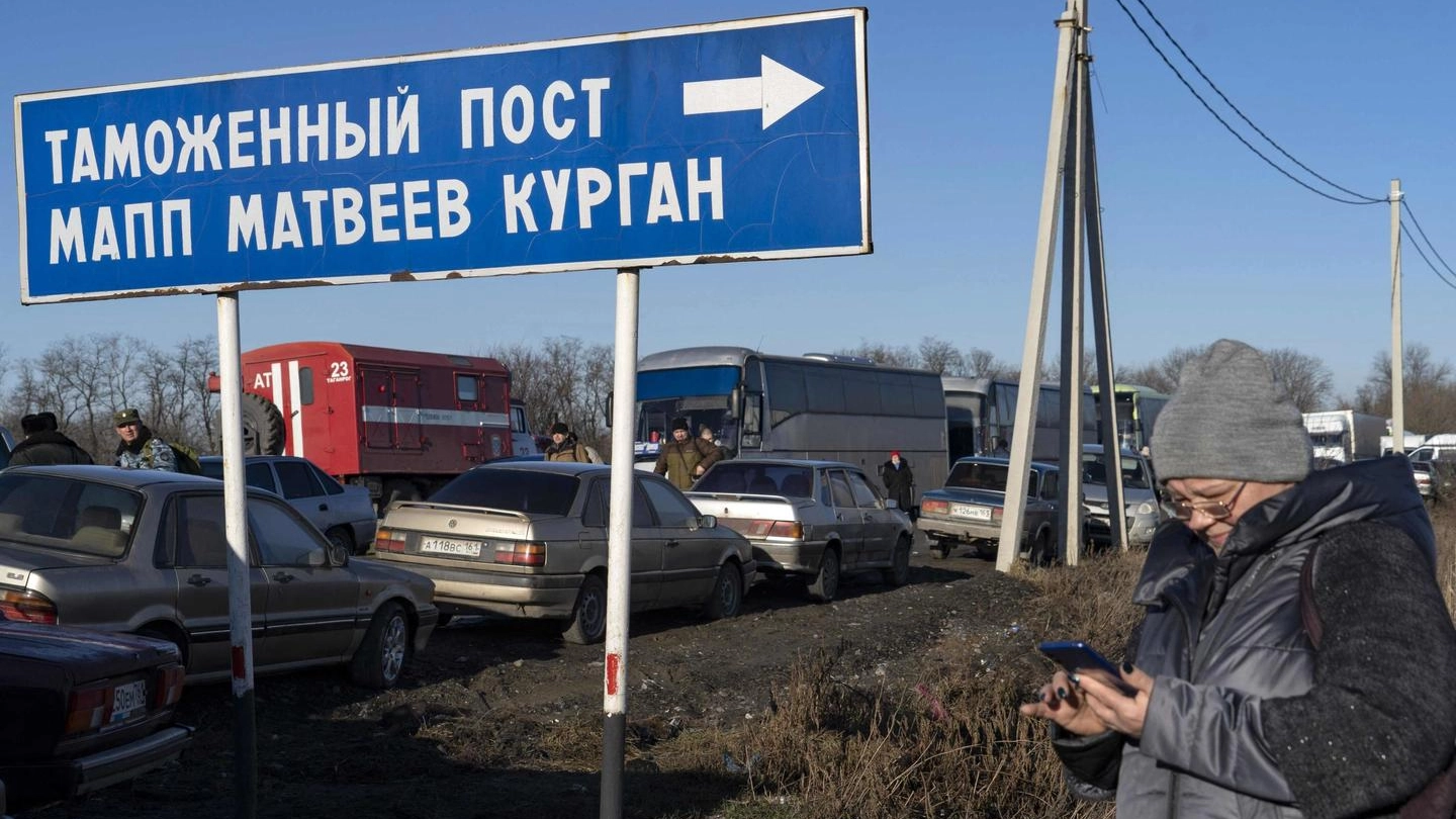 Confine tra Ucraina e Russia nel Donbass