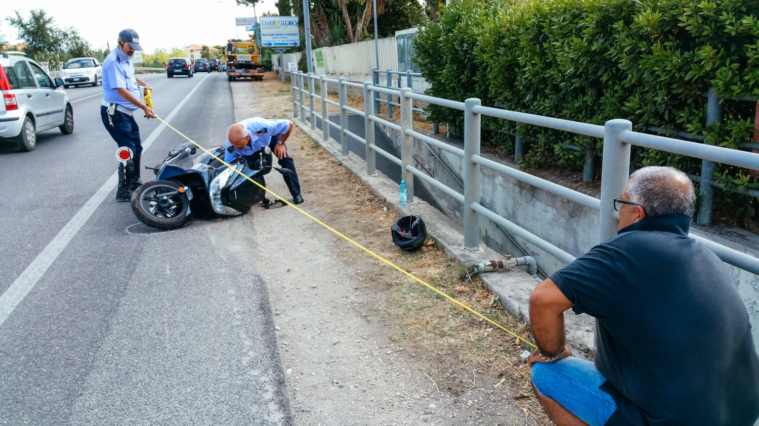 Incidente in scooter (foto Zeppilli)